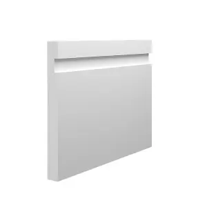 Skirting World 15mm Grooved MDF Skirting Board - 120mm x 15mm x 4200mm, Primed, No Rebate