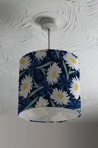 Daisies on Navy (Ceiling & Lamp Shade) / 45cm x 26cm / Lamp Shade