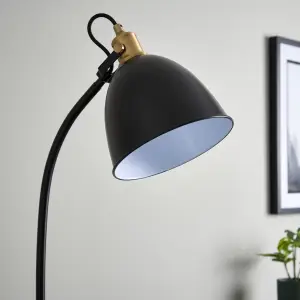 Acrobat Industrial Matt Black LED Floor lamp