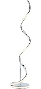 Lighting123 Infinity LED Floor Lamp Light Chrome for Living Room, Bedroom, Bedside, Nightstand, Reading, Office, Work, Study, Desk