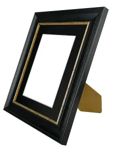 Scandi Black with Crackle Gold Frame with Black mount for Image Size 4.5 x 2.5 Inch