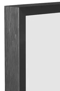 MirrorOutlet Artus - Black Aluminium Edged Wall Leaner Mirror 47" X 16" (120CM X 40CM)