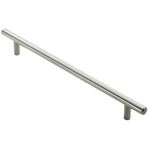 Round T Bar Cabinet Pull Handle 828 x 12mm 768mm Fixing Centres Satin Nickel