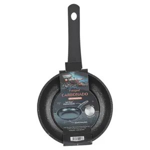 URBNCHEF 20cm Diameter Pressed Carbon Induction Frying Pan Pot with Soft Touch Handle