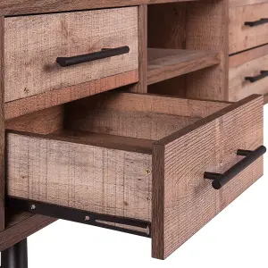 Beliani Rustic TV Stand Light Wood ATLANTA