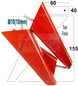 4x SOLID WOOD REPLACEMENT FEET 150mm HIGH ANGLED FURNITURE LEGS SOFAS CHAIRS STOOLS M10