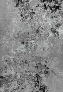 Modern Abstract Sprayed Grunge Texture Area Rugs Black 80x150 cm