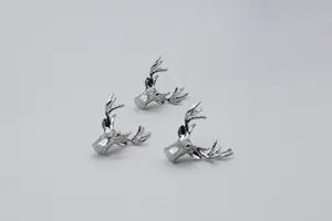 3pc Christmas Stag Candle Pins