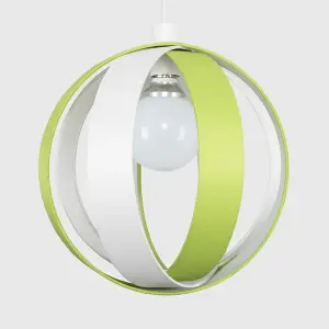 ValueLights J90 Green Modern Fabric Globe Ceiling Pendant Light Shade