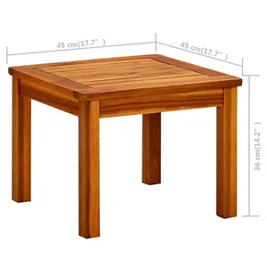 vidaXL Garden Coffee Table 45x45x36 cm Solid Acacia Wood