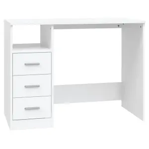 Berkfield Desk with Drawers White 102x50x76 cm Engineered Wood