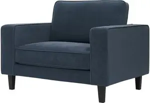 DUSK Soho Loveseat - Dark Blue - Matte Velvet