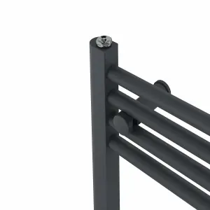 Right Radiators 1000x600 mm Straight Heated Towel Rail Radiator Bathroom Ladder Warmer Anthracite