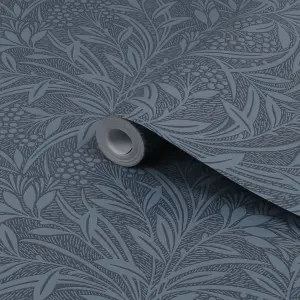 Laura Ashley Barley Dusky seaspray Leaf Smooth Wallpaper Sample