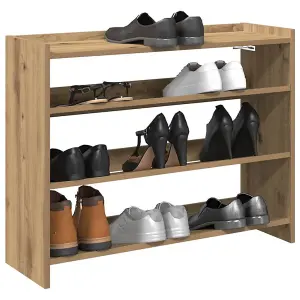 Berkfield Shoe Rack Artisan Oak 80x25x61.5 cm Engineered Wood