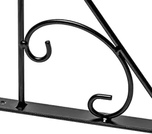 Primrose Curved Design Hanging Basket Bracket Hook for Outdoor Wall 28cm