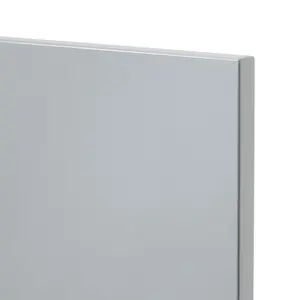 GoodHome Alisma High gloss grey Slab Highline Cabinet door (W)250mm (H)715mm (T)18mm