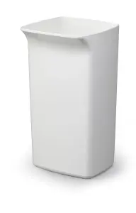 Durable DURABIN Contemporary White Square Recycling Bin + Green Swing Lid - 40L