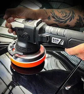 Autojack Professional Dual Action Car Polisher with 6 Variable Speed Settings 125mm 150mm Backing Pads Included