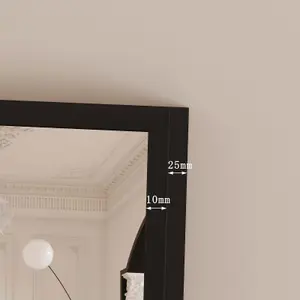 Jobu Home - Takara, Full Length Leaner Black Metal Rectangle Mirror - 200cm x 120cm