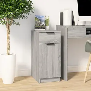 Berkfield Desk Cabinet Grey Sonoma 33.5x50x75 cm Engineered Wood