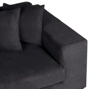 Beliani Modern 3 Seater Sofa Black GLORVIKA