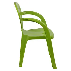 URBNLIVING 50cm Height Green Coloured Stackable Plastic Chairs for Kids Party Play