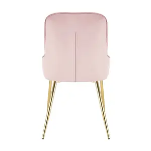 Hamilton - Dining x2 Chair in Velvet - (Pink)