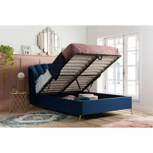 Birlea Lottie Double Ottoman Bed Midnight Blue