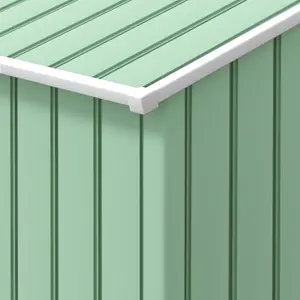 Outsunny 7 x 4ft Garden Shed Storage with Foundation Kit and Vents Light Green