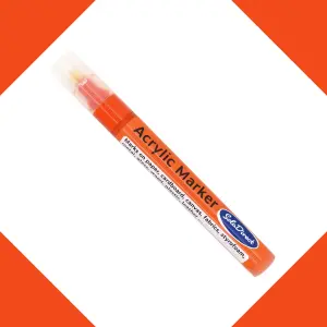 Acrylic Paint Marker Pen Permanent for Stone Leather Fabric Plastic (Orange)