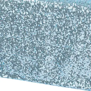 Neel Blue 11x108 Inch Shimmer Sequin Table Runner Glitter Fabric, Baby Blue