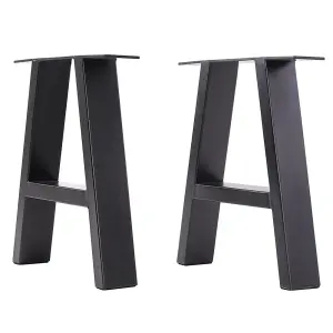 Industrial Furniture Legs Black Ladder Iron Table Legs,2PCS L35 x W7 x H40cm