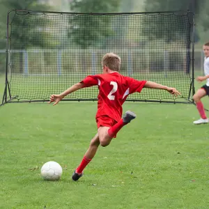 Costway Portable Football Rebounder Net Open Football Goal Net w/ Carry Bag