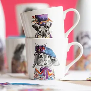 Mikasa Tipperleyhill Mouse Print 380ml Mug