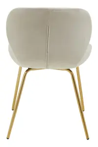 Mink Velvet Dining Chair, Velvet Upholstered Accent Dining Table Chair, Gold Finish Legs Living Room Chair