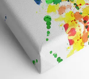 Colour Raindrops Canvas Print Wall Art - Medium 20 x 32 Inches