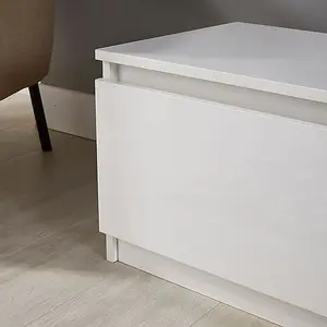 Modern White 140cm Matt Gloss TV Stand Cabinet Suitable for 40 49 50 55 65 Inch 4K LED Flat Screen TV's