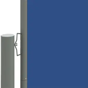 Berkfield Retractable Side Awning Blue 220x1200 cm