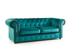 Furniture Stop - Asha 3 Seater  Deluxe Velvet Sofa