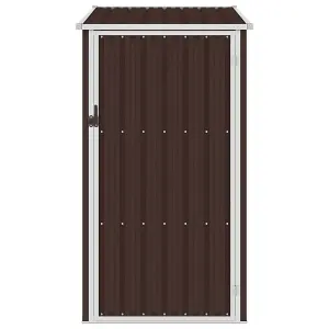 Berkfield Garden Shed Brown 87x98x159 cm Galvanised Steel