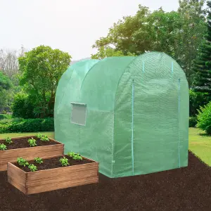 Polytunnel Greenhouse -  4m x 2m with Racking