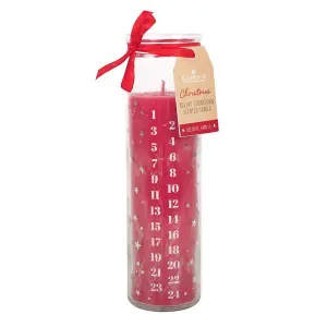 Something Different Advent Vanilla Tube Candle Red (One Size)