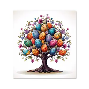 A Magical Easter Egg Tree Premium Glass Kitchen Splashback W600mm x H750mm