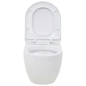 Berkfield Wall-Hung Toilet Ceramic White