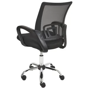 Beliani Minimalist Office Chair Black SOLID