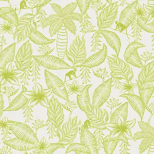 Galerie Ted Baker Fantasia Lime Green Monflo Leaf Wallpaper Roll