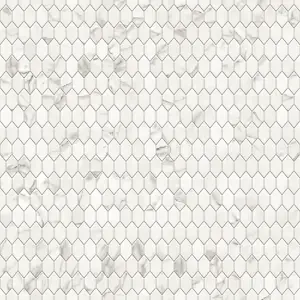 Mosaic sheet in ceramic on net 250mm x 256mm - Elegant White Statuary