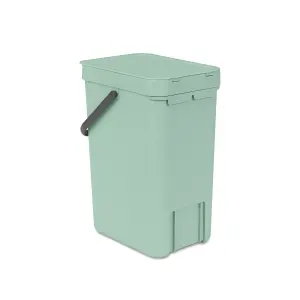 Brabantia Sort & Go Standard Jade green Plastic Bin - 12L Freestanding