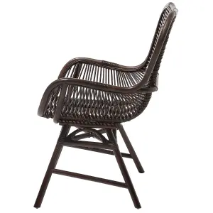 Dining Chair TOGO Rattan Dark Brown